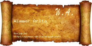 Wimmer Arita névjegykártya